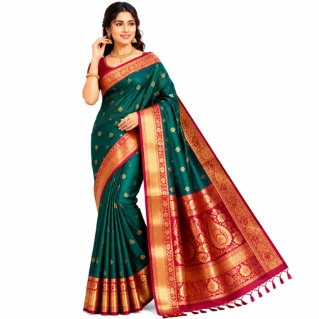 Women's Traditional Silk Saree – Elegant Ethnic Wear Collection