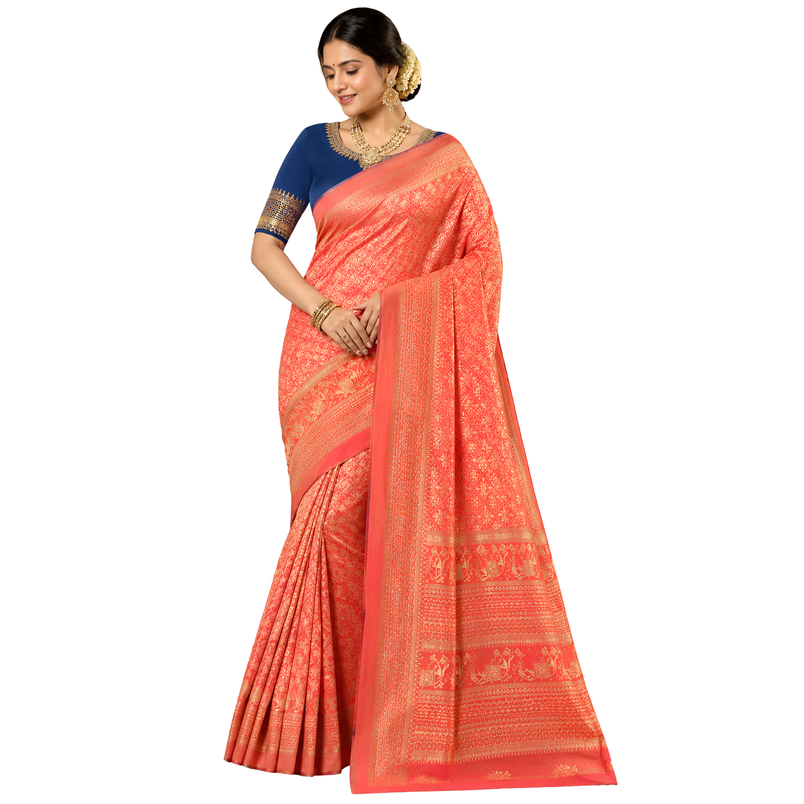 Orange Saree